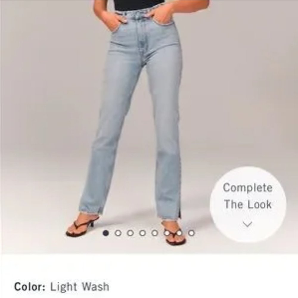 Abercrombie Ultra High Rise 90s Straight Jeans